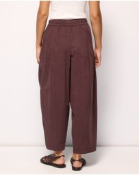 AERE - Cotton Barrel Leg Pants