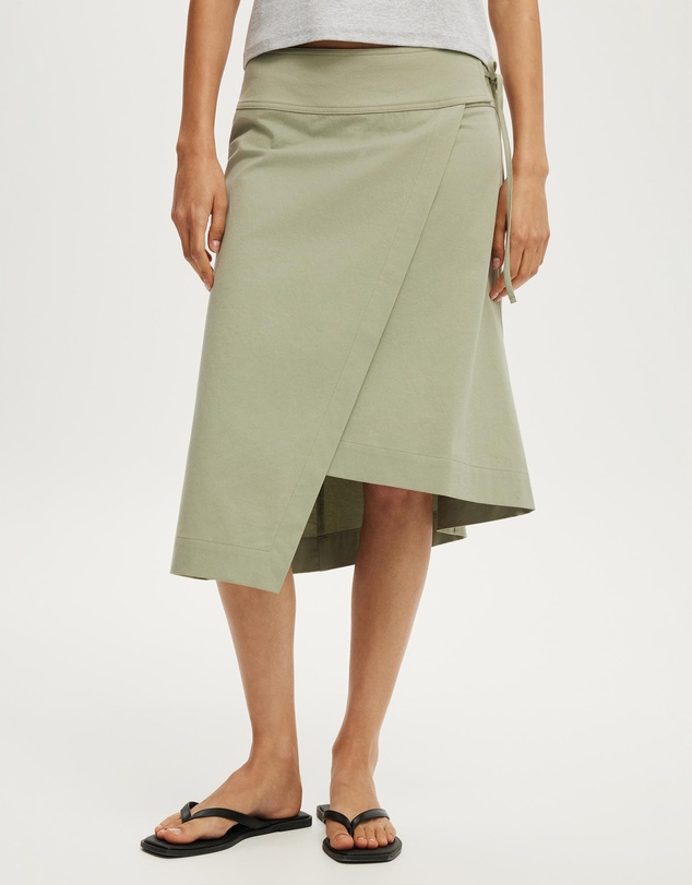 Cotton On - Lexi Utility Wrap Midi Skirt