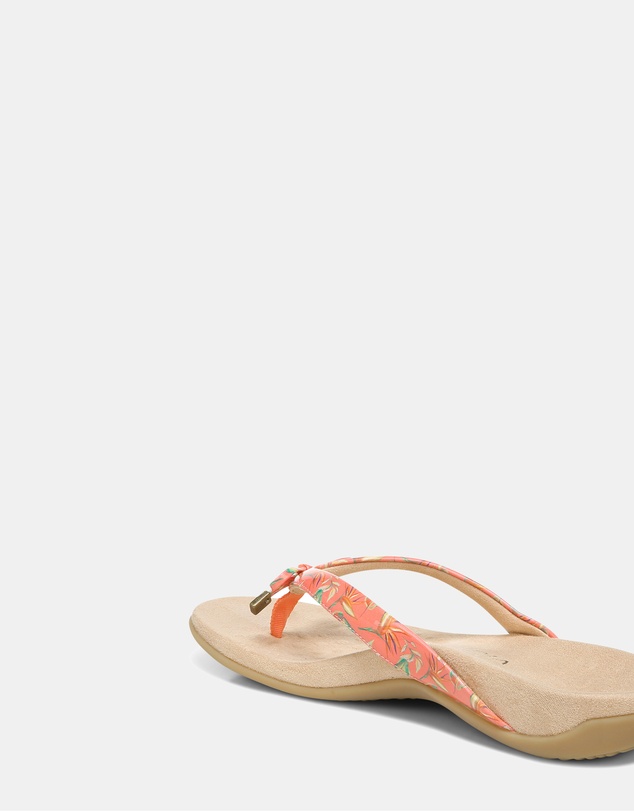 Vionic - Bella Toe Post Sandal - Papaya Tropical