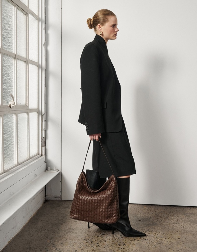 VESTIRSI - Bianca Woven Hobo Chocolate