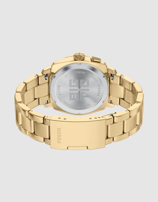 Fossil - Machine Gold Tone Analogue-Digital Watch
