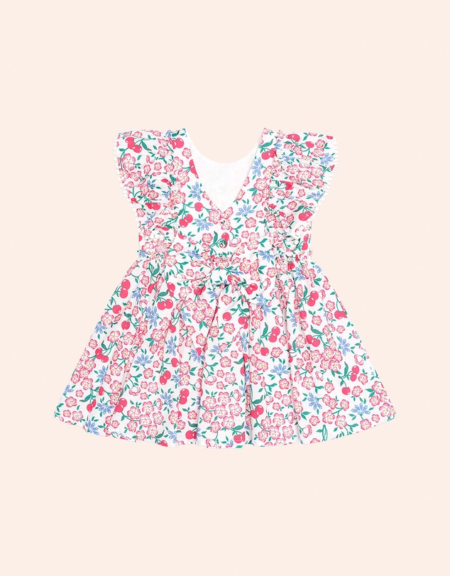 Huxbaby - Tropical Floral Bow Back Dress - Babies-Teens