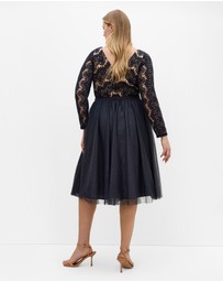 City Chic - Plus sizeRare Beauty Midi Dress - navy