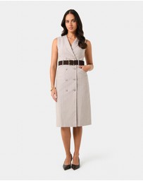 Forcast - Ria Stripe Cotton Blend Dress