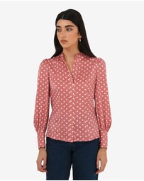 Forcast - Dotti Polka Dot Printed Blouse