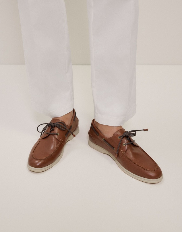 Trenery - Marven Boat Shoe in Teak