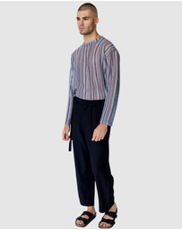 Justin Cassin - Chad Sheer Stripe Top