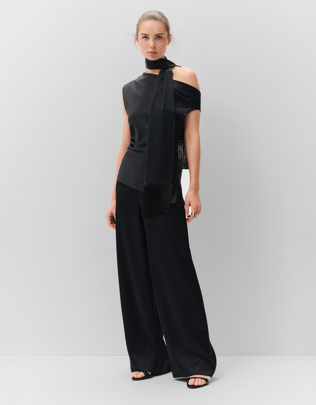 UNISON - Satin Off Shoulder Top