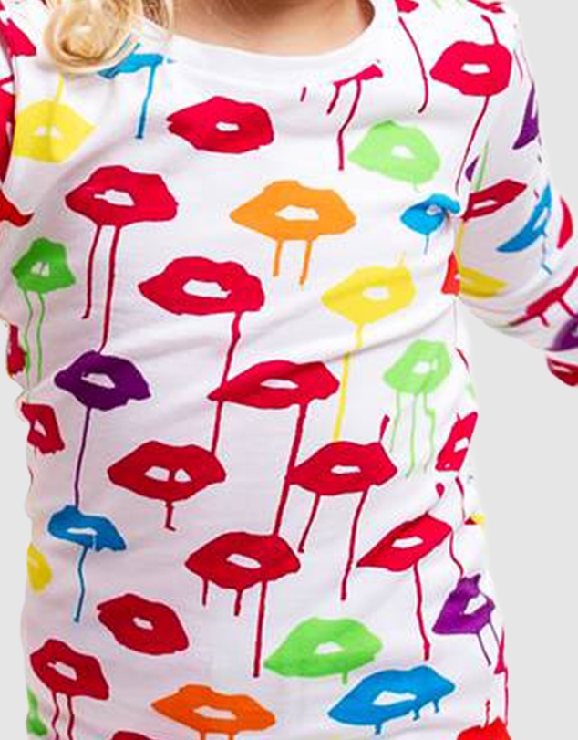 Sant And Abel - Kids Drawbertson Drippy Lips Long PJ Set
