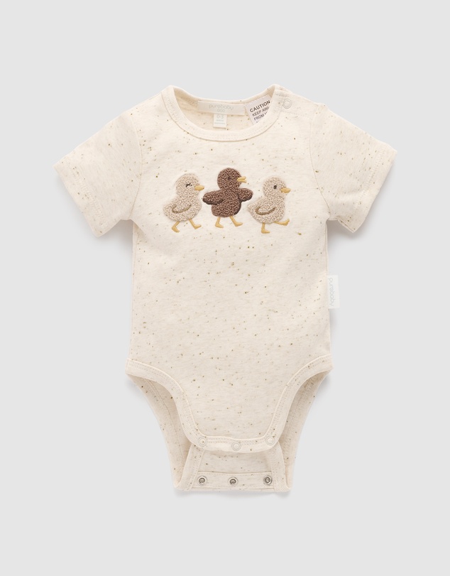 Purebaby - Appliqued Bodysuit-Kids-Babies