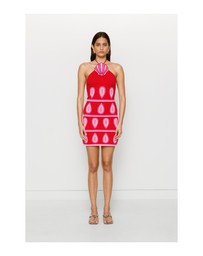 The Wolf Gang - Concha Halter Mini Dress - Cherry