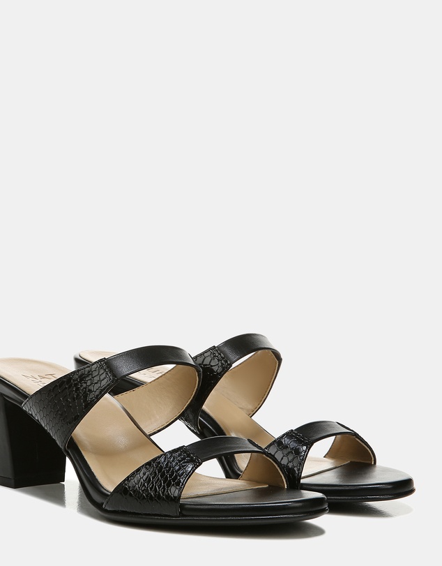 Naturalizer - Venus Dress Sandal - Black Snake/Leather