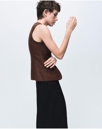 M.N.G - Wool-Blend Gilet With Buttons