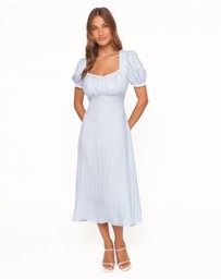 Petal & Pup - Francine Lace Midi Dress - Blue Ditsy Floral