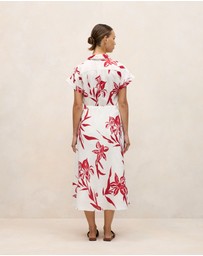 Trenery - Wild Iris Linen Bias Skirt in White