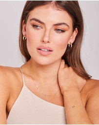 Zoe Olivia - 9K Gold Thin Hoop Earrings