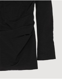 Revibe - Repaired Shona Joy Oakley Strapless Draped Mini Dress - AU 6
