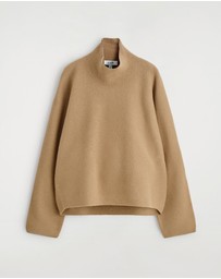 COS - Boiled-Wool Funnel-Neck Jumper