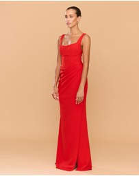 CATHERINE FERRARO - Elena Square Neck Gown