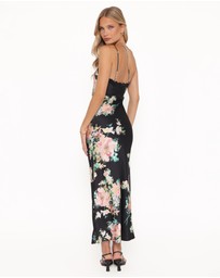 Petal & Pup - Anika Maxi Dress - Black Floral