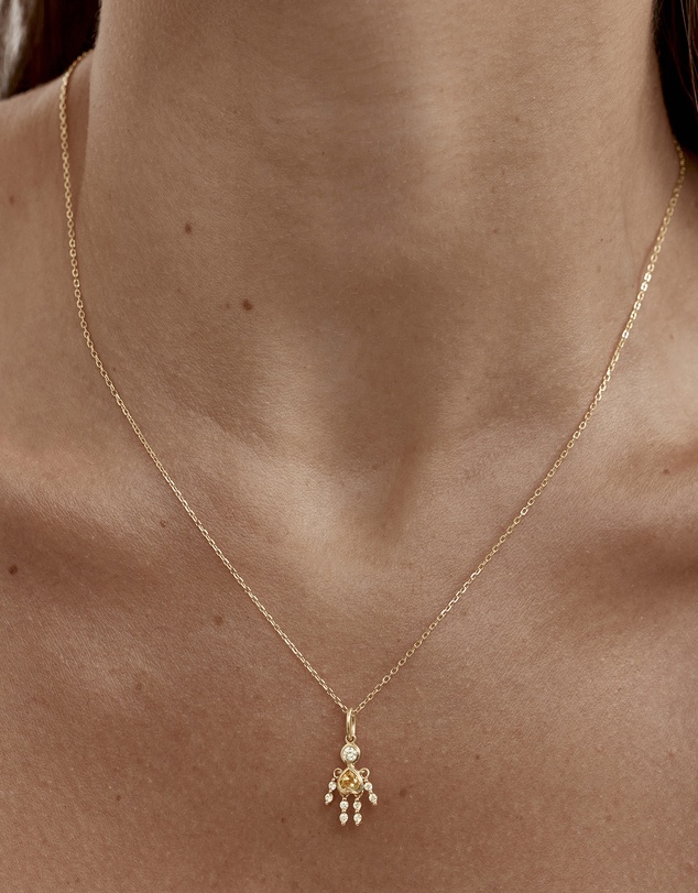 By Charlotte - Tiny Dancer Pendant - Citrine