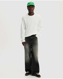 Cotton On - Cropped Fit Textured Long Sleeve T-Shirt