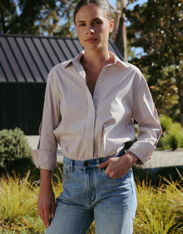 IDA+S - Matilda Oversized Stretch Cotton Blouse
