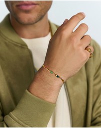Nialaya Jewellery - Men's Rectangle Tennis Bracelet