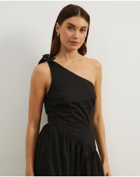 Atmos&Here - Dani One Shoulder Poplin Maxi Dress