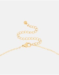Lovisa - Waterproof Gold Plated Stainless Steel Mini Bubble Letter S Necklace