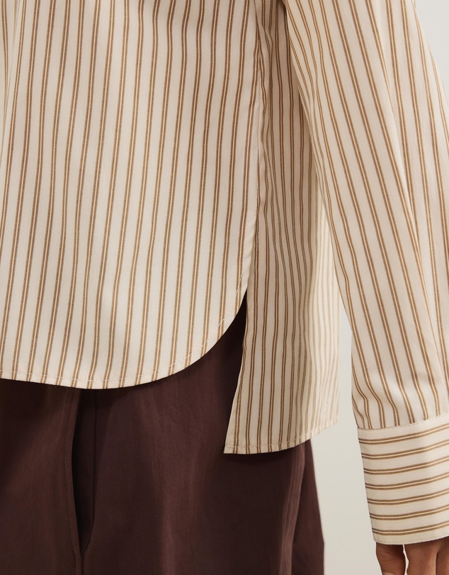 Atmos&Here - Bella Concealed Placket Cotton Shirt