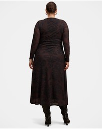 Forever New Curve - Minnie Curve Long Sleeves Midi Dress