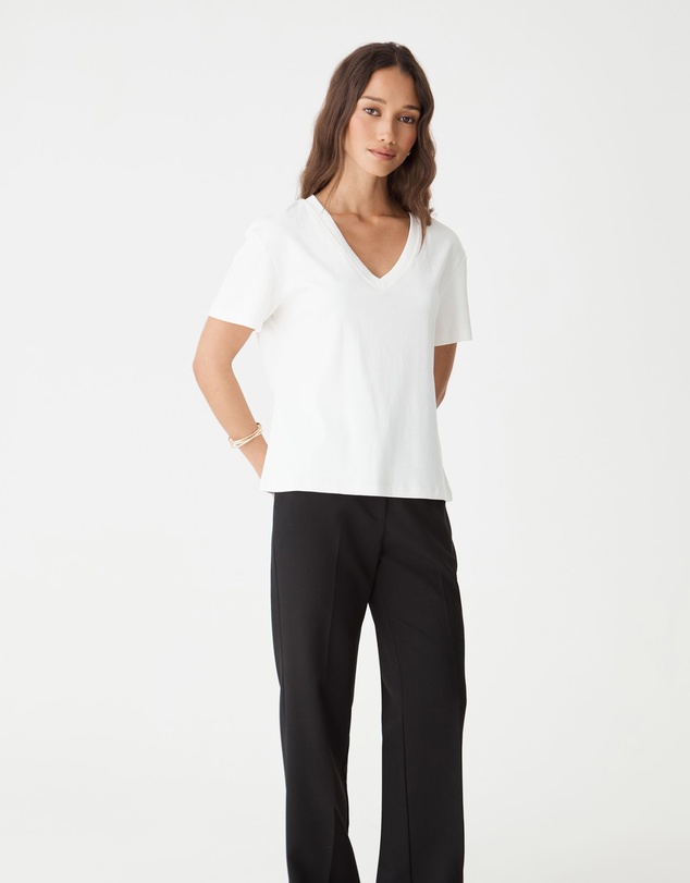 Forcast - May V-Neck Cotton T-Shirt