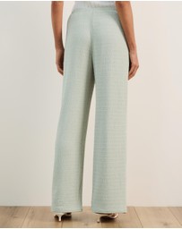 Atmos&Here - Alba Textured Wide Leg Pants
