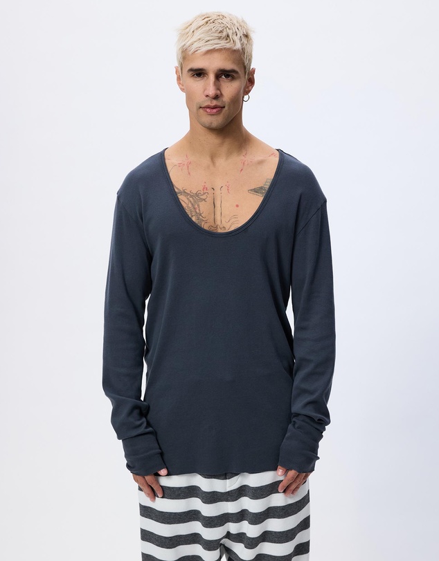 Surrounded By Ghosts - The Aradite Slim Rib Knit Long Sleeve T-Shirt