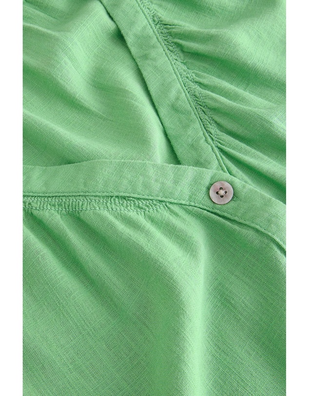 NEXT - Linen Blend Button Down Ruffle Sleeve Top