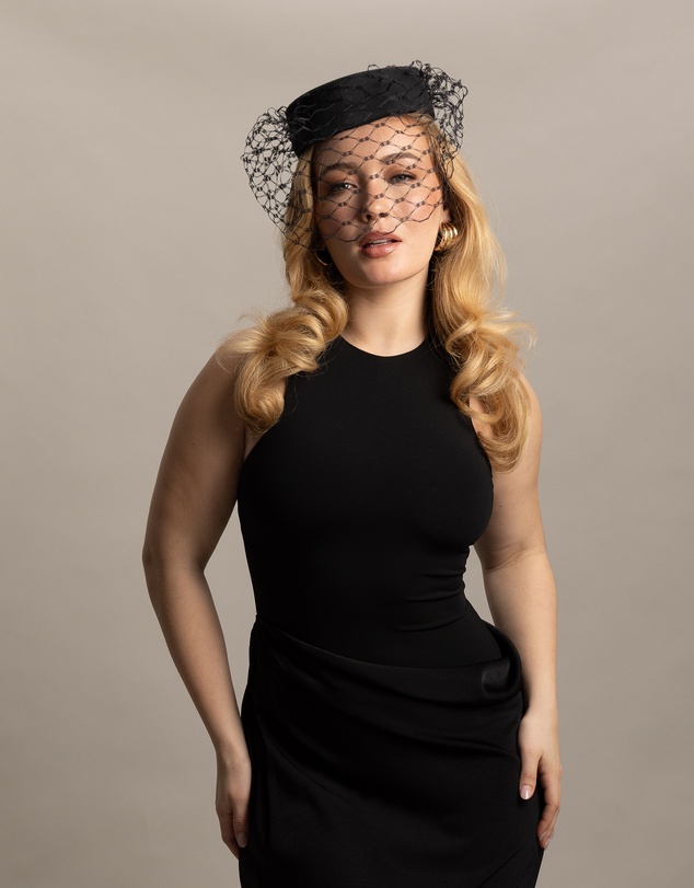 Morgan & Taylor - Zahra Pillbox Hat in Black