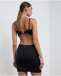 ROTATE - Bonded Jersey Cut-Out Mini Dress