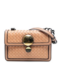 Pre-Loved by Azura Reborn - Pre-Loved Nappa Intrecciato Mirror Lens Double Sided Flap Shoulder Bag
