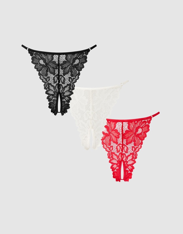 Ann Summers - 3-Pack Confession Crotchless String