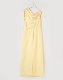 Revibe - Repaired Shona Joy Dillon Contrast Draped Maxi Dress - AU 14