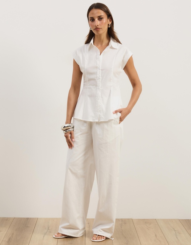 Atmos&Here - Ilyra Cap Sleeve Shirt