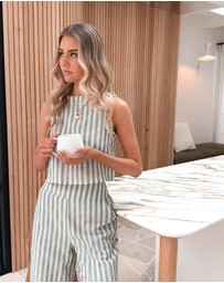 Esther & Co - Lizo Top - Khaki Stripe