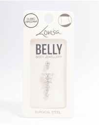 Lovisa - Surgical Steel Butterfly Double Drop Belly Piercing