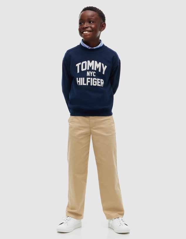 Tommy Hilfiger - Logo Sueded Crew Neck Sweatshirt - Teens