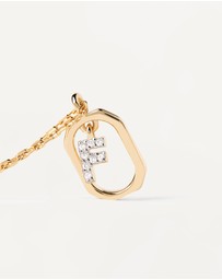 PDPAOLA - Mini Letter F Gold Necklace