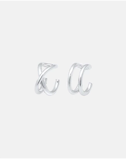 Elli Jewelry - Minimalist Ear Cuff in 925 Silver