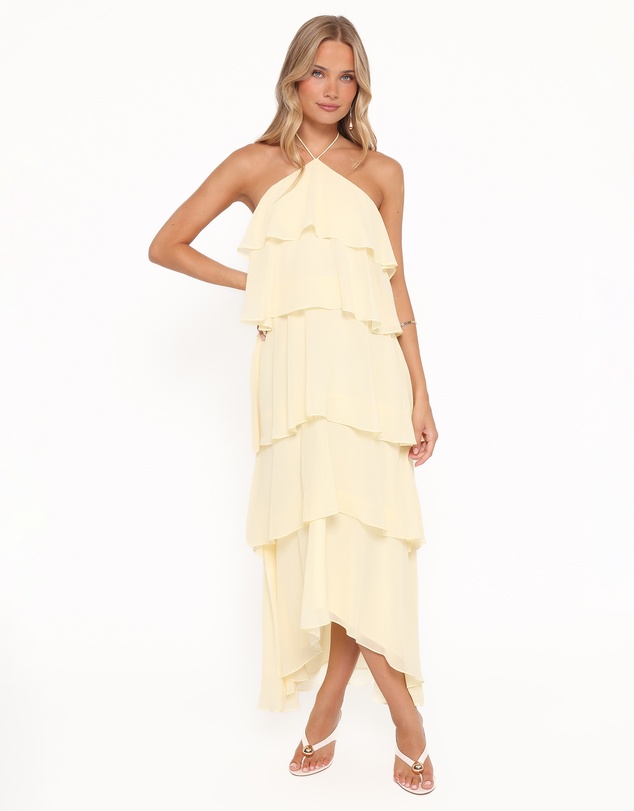 Petal & Pup - Jonia Halterneck Maxi Dress - Butter Yellow