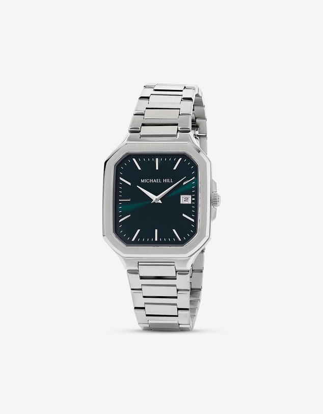 Michael Hill - Men's Quartz Watch with Green Dial in Stainless Steel