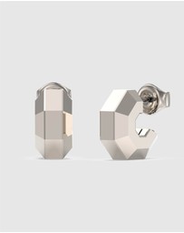 GUESS - Silver-Tone Exagon Earrings